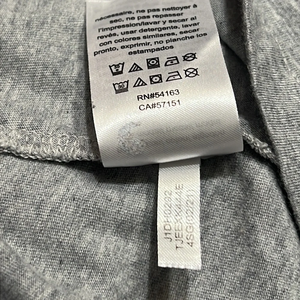 Tommy Hilfiger Heather Grey Heart Short Sleeve T Shirt Sz L - Picture 6 of 9